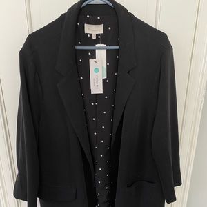 Plus size black blazer